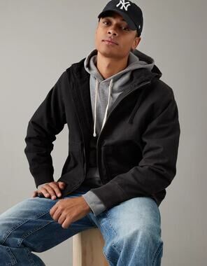 American Eagle Size Small Hooded Workwear Jacket Heavy Duty Winter Snow